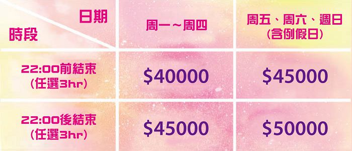 民生派對場地價格表